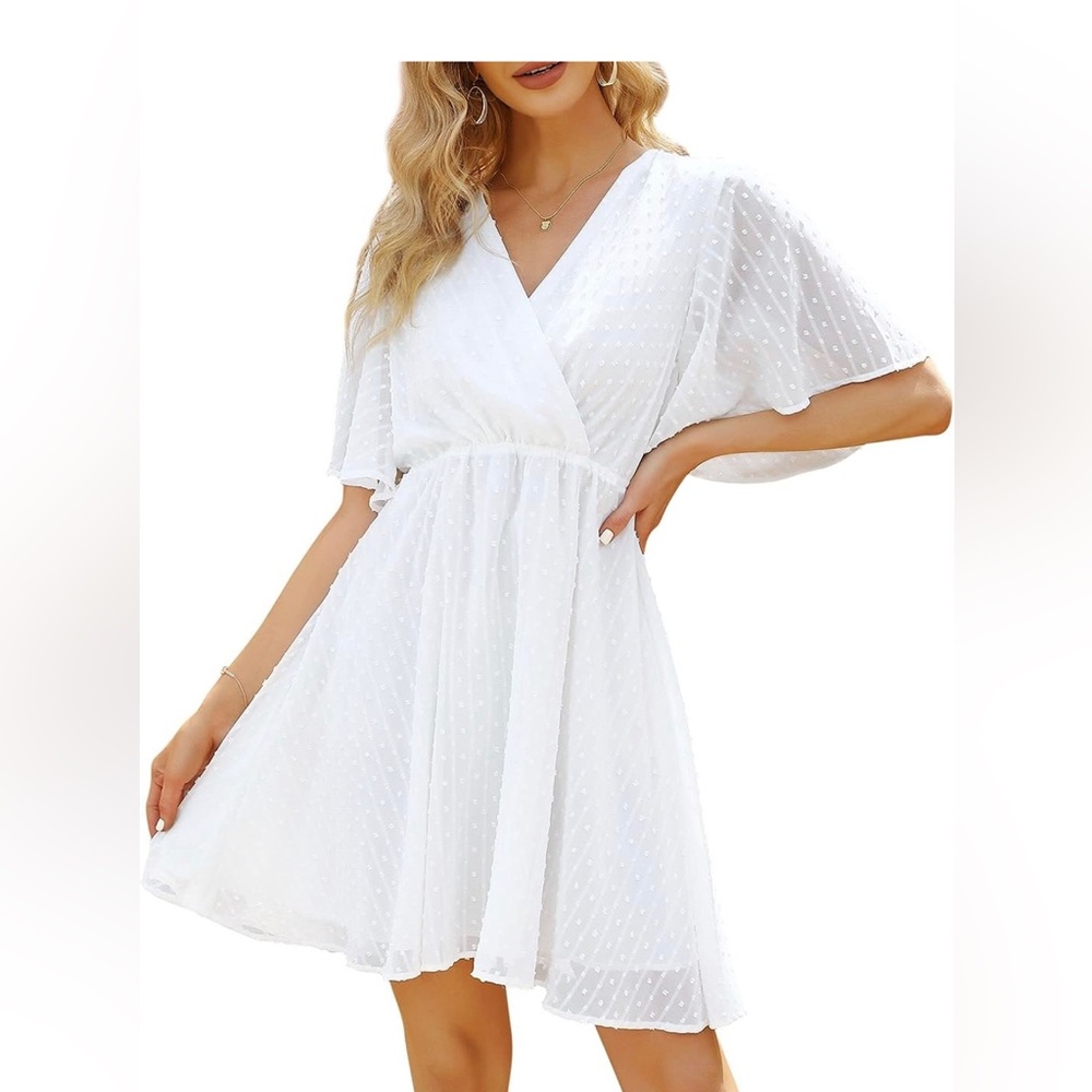 Beautiful white dress! Bought for my bridal shower, but wore a different dress!